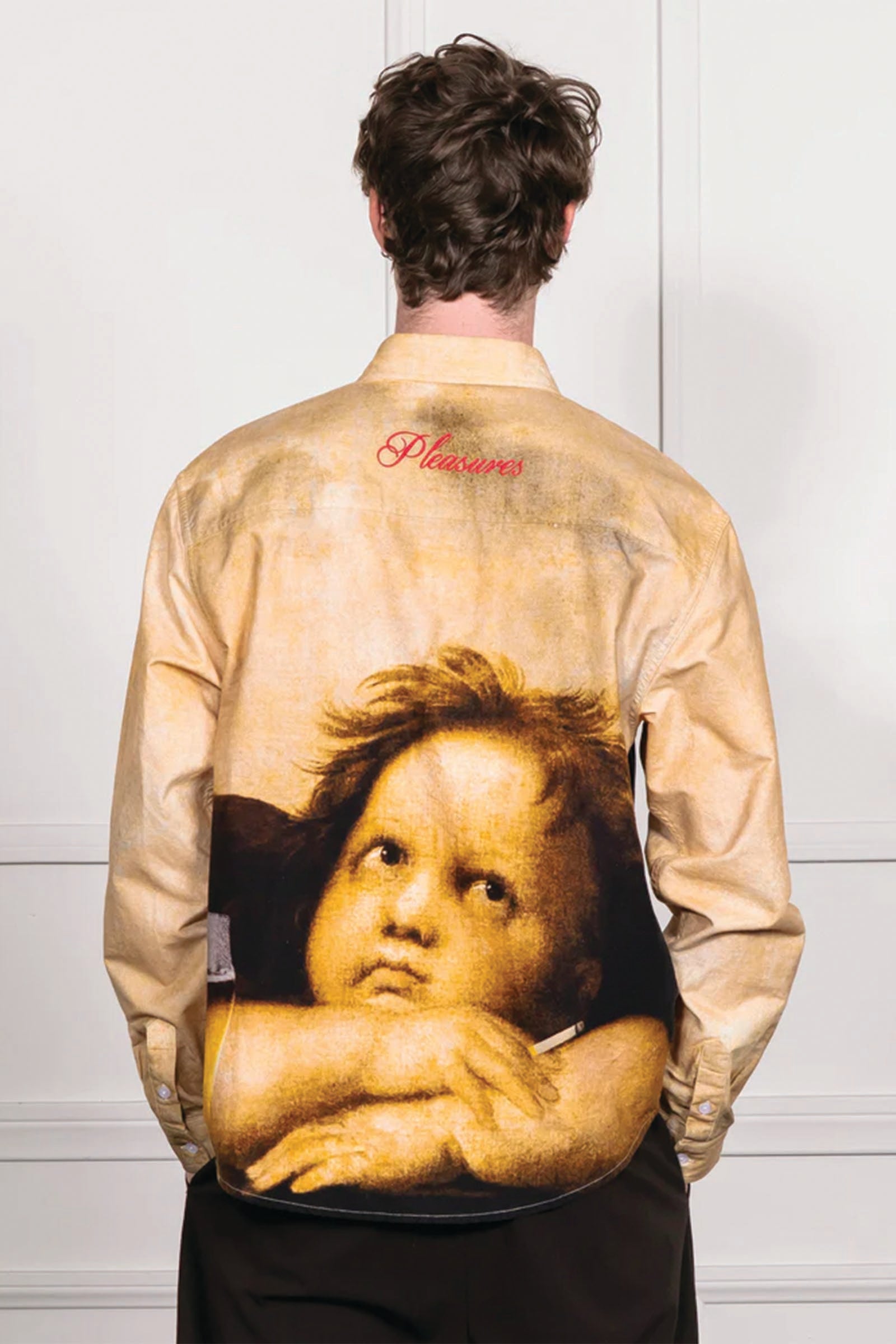  Pleasures Cherub Button Up Unisex Beige - 3