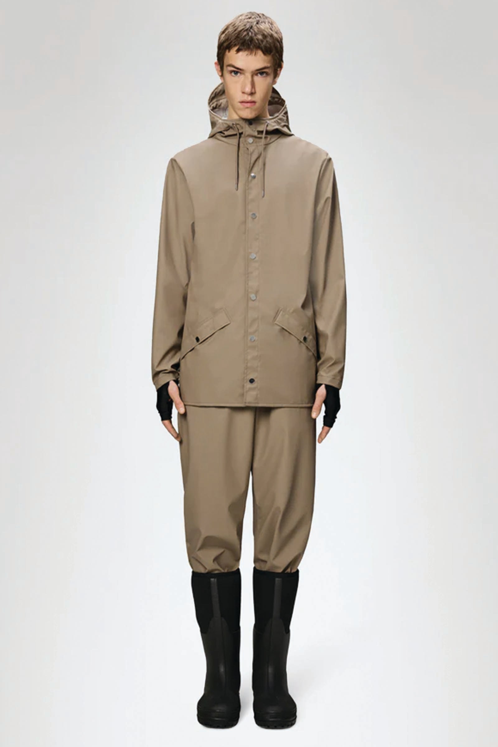  Rains Jacket Unisex Beige - 2