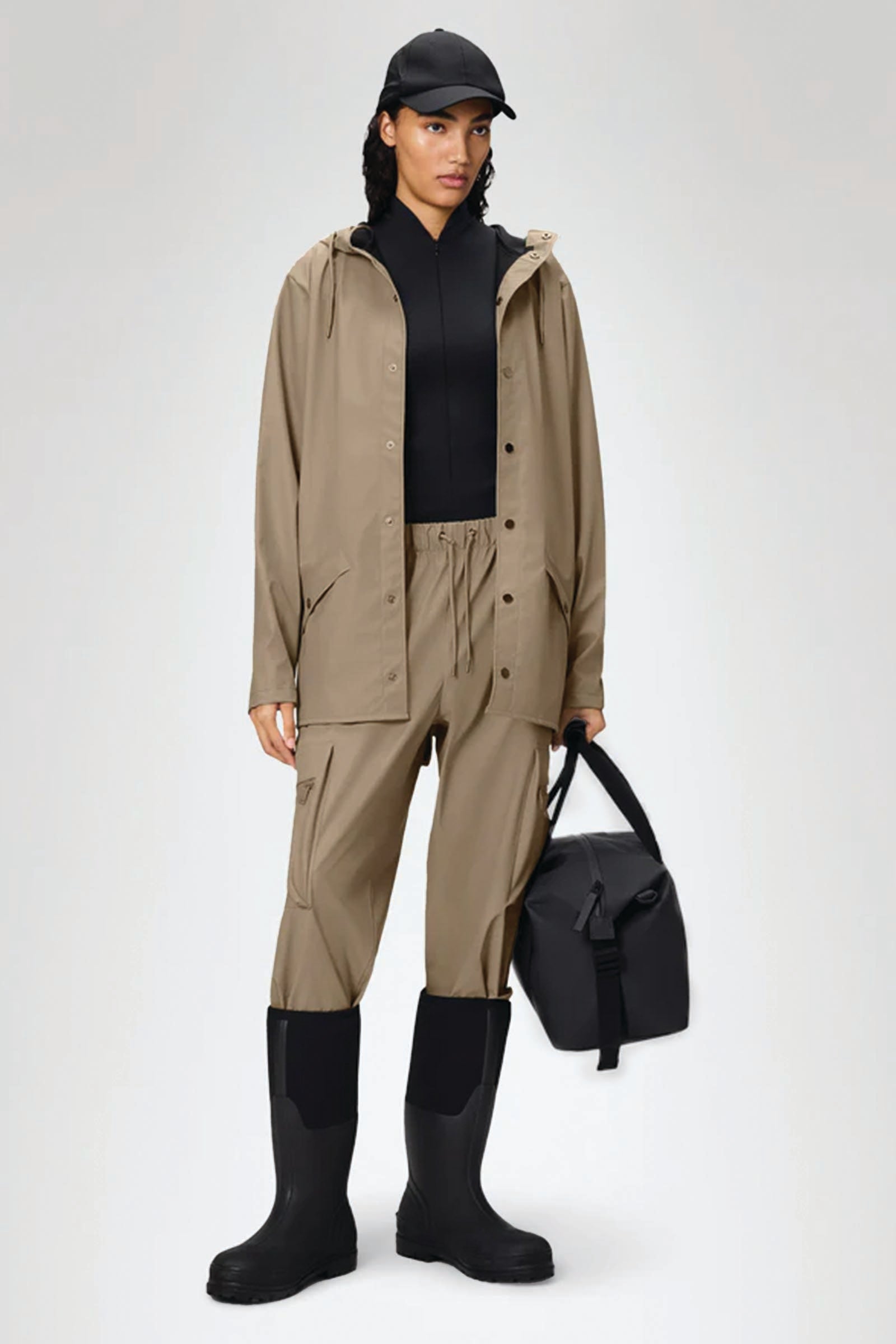  Rains Jacket Unisex Beige - 4