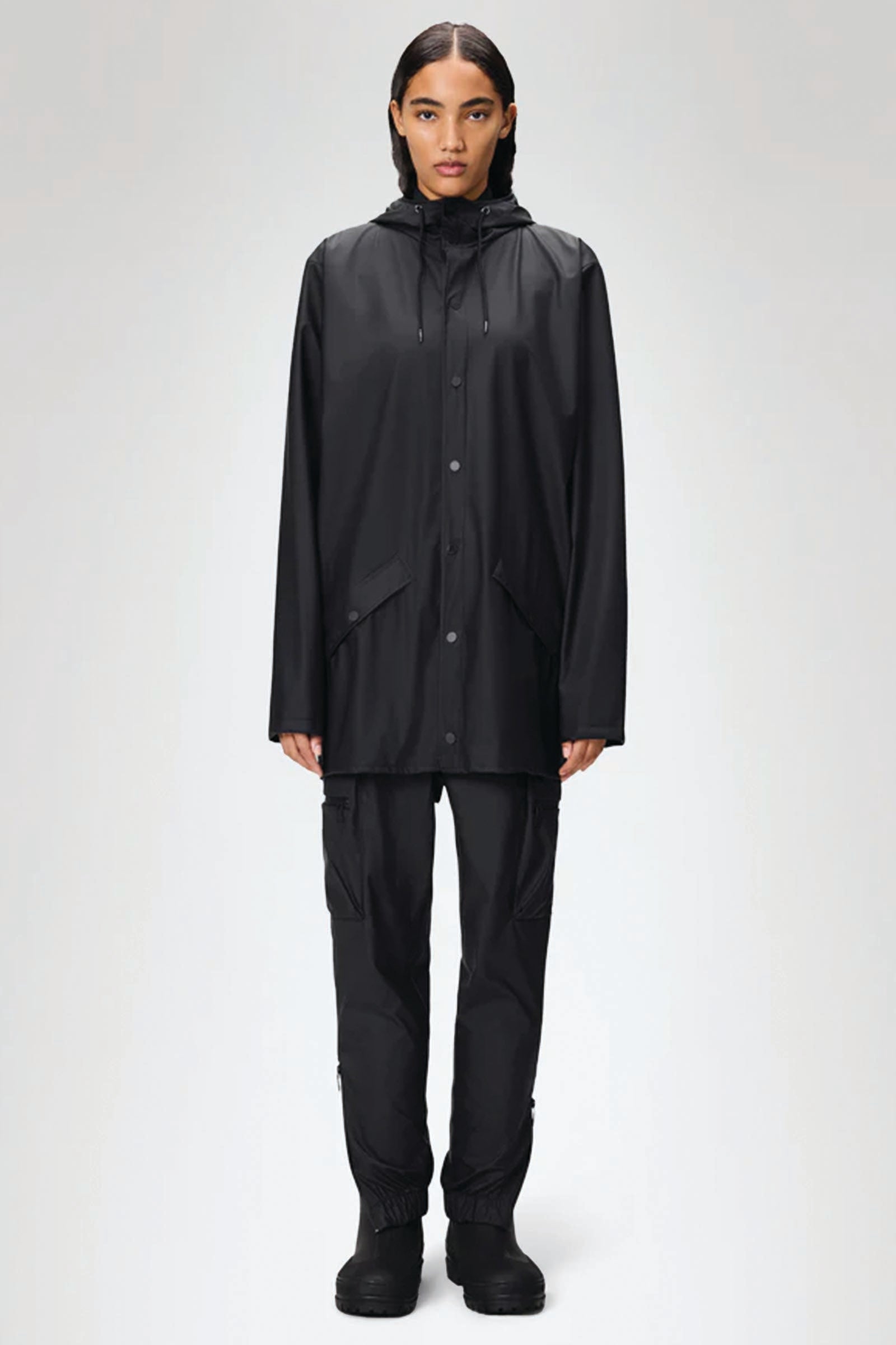 Rains Jacket Unisex Nero - 2