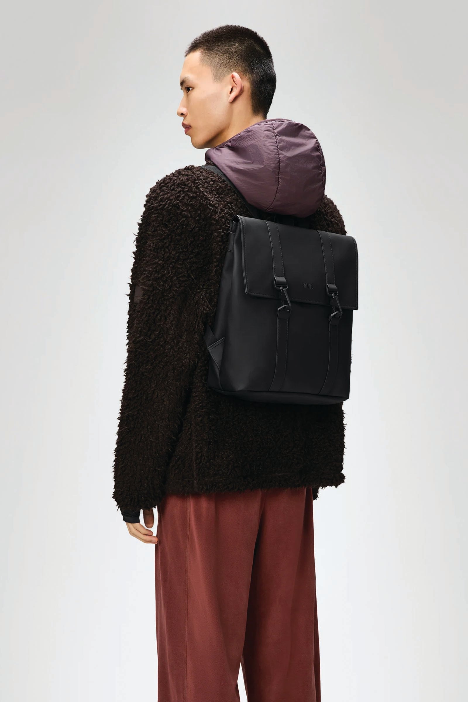  Rains Msn Bag Mini Unisex Nero - 3