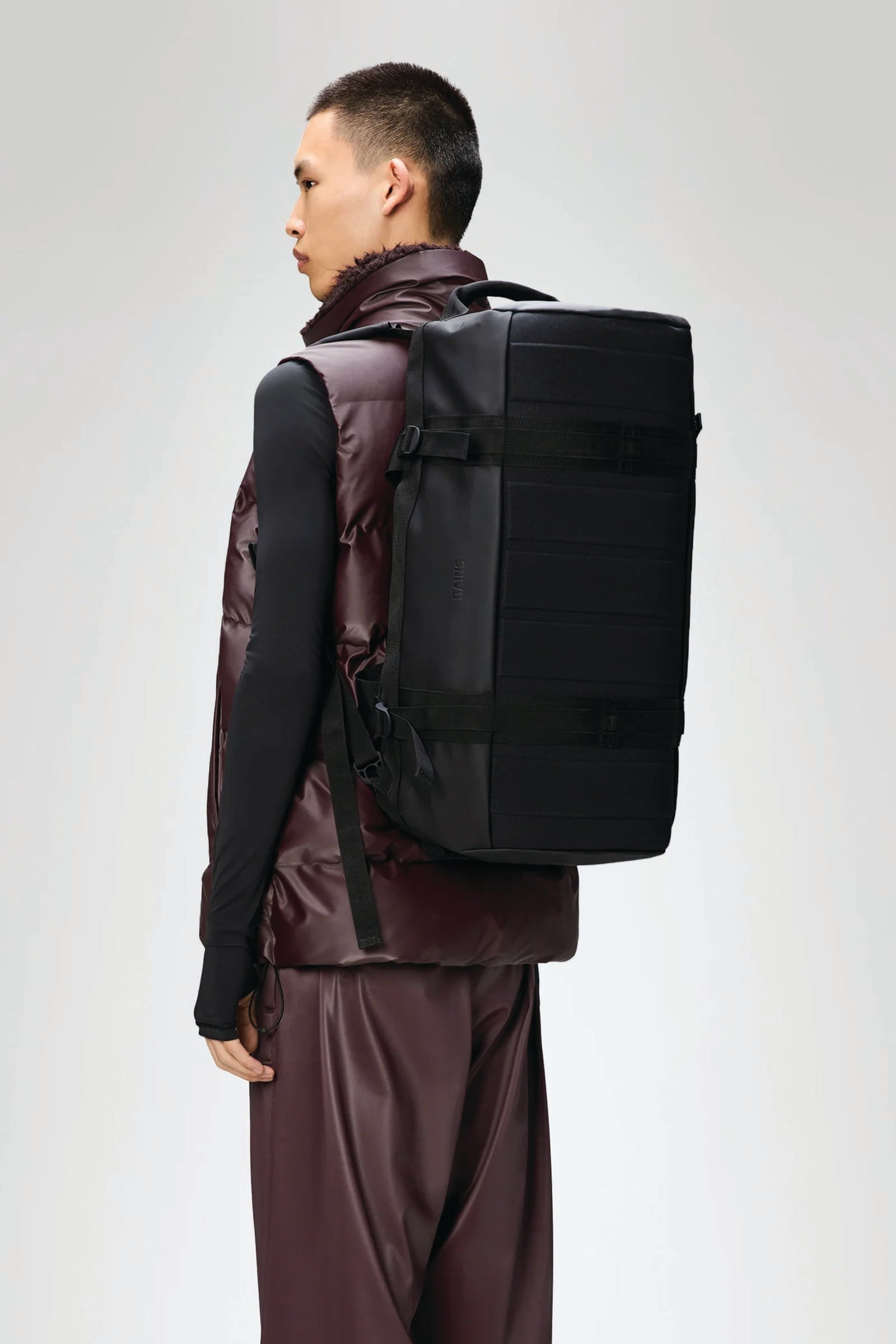  Rains Texel Duffel Bag Small Unisex Nero - 2