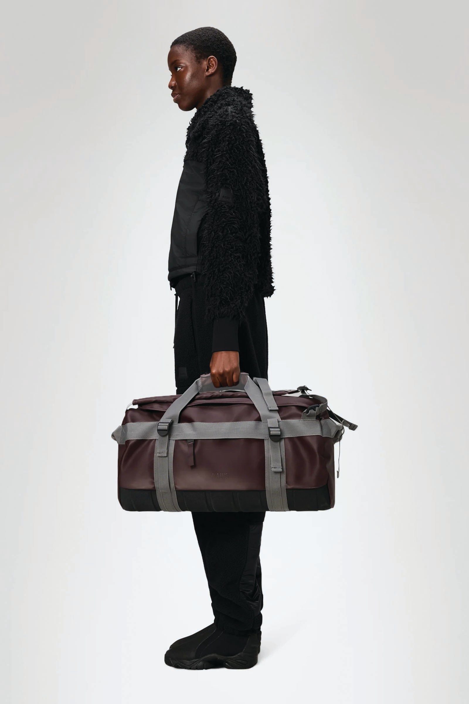  Rains Texel Duffel Bag Small Viola Unisex Bordeau - 4