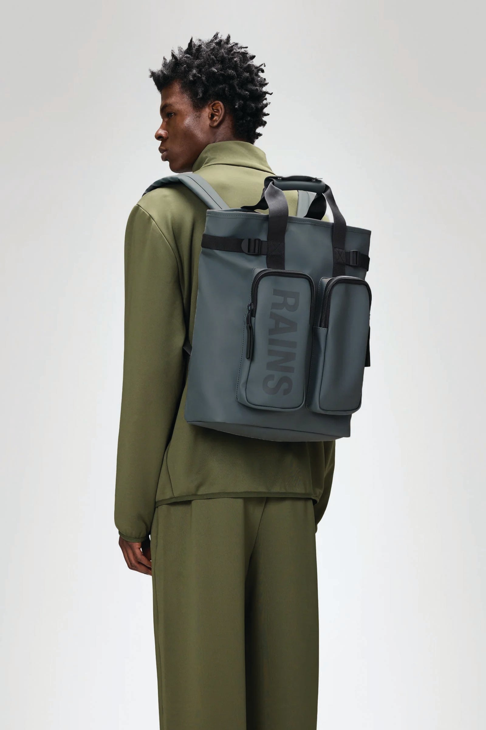  Rains Texel Tote Backpack Unisex Grigio - 3