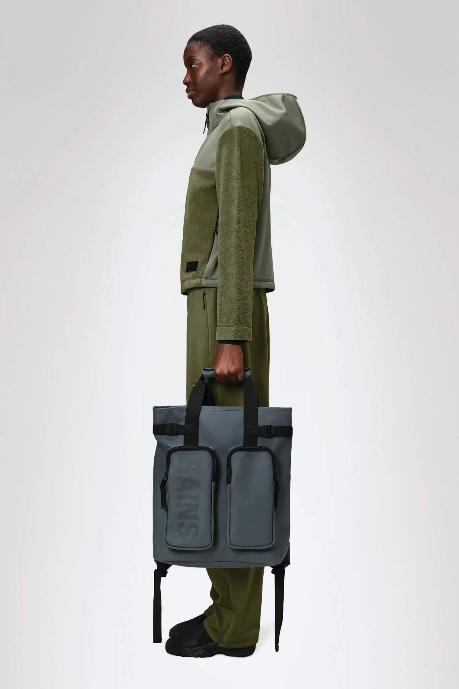  Rains Texel Tote Backpack Unisex Grigio - 4