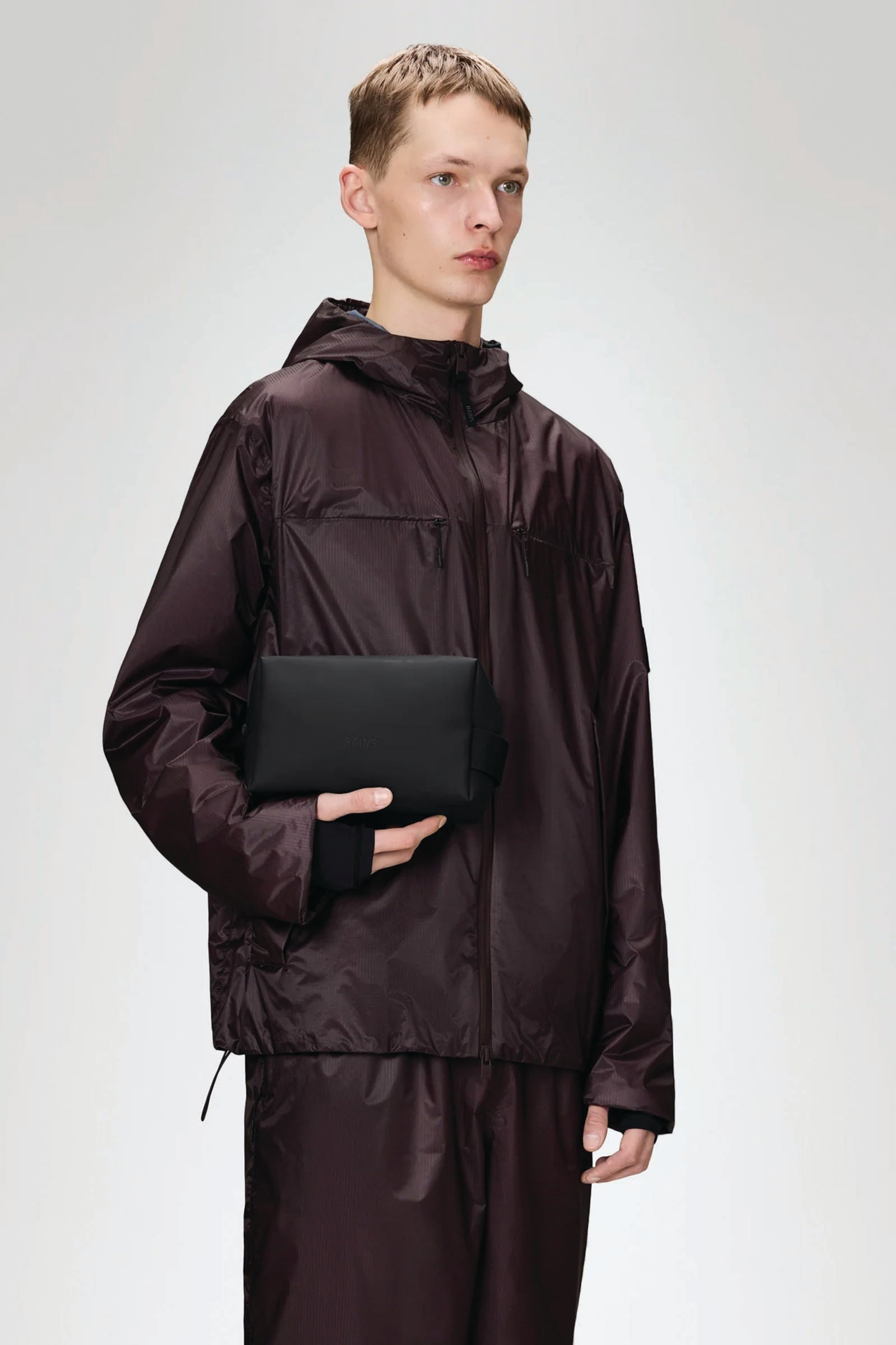  Rains Wash Bag Small Unisex Nero - 2