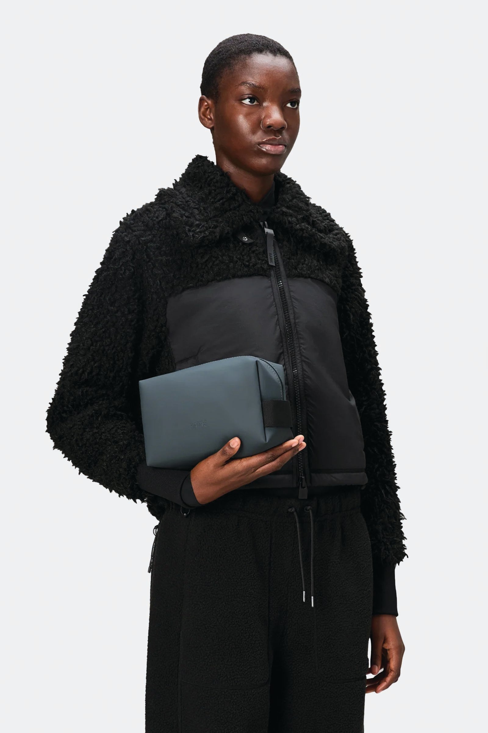  Rains Wash Bag Small Unisex Grigio - 2