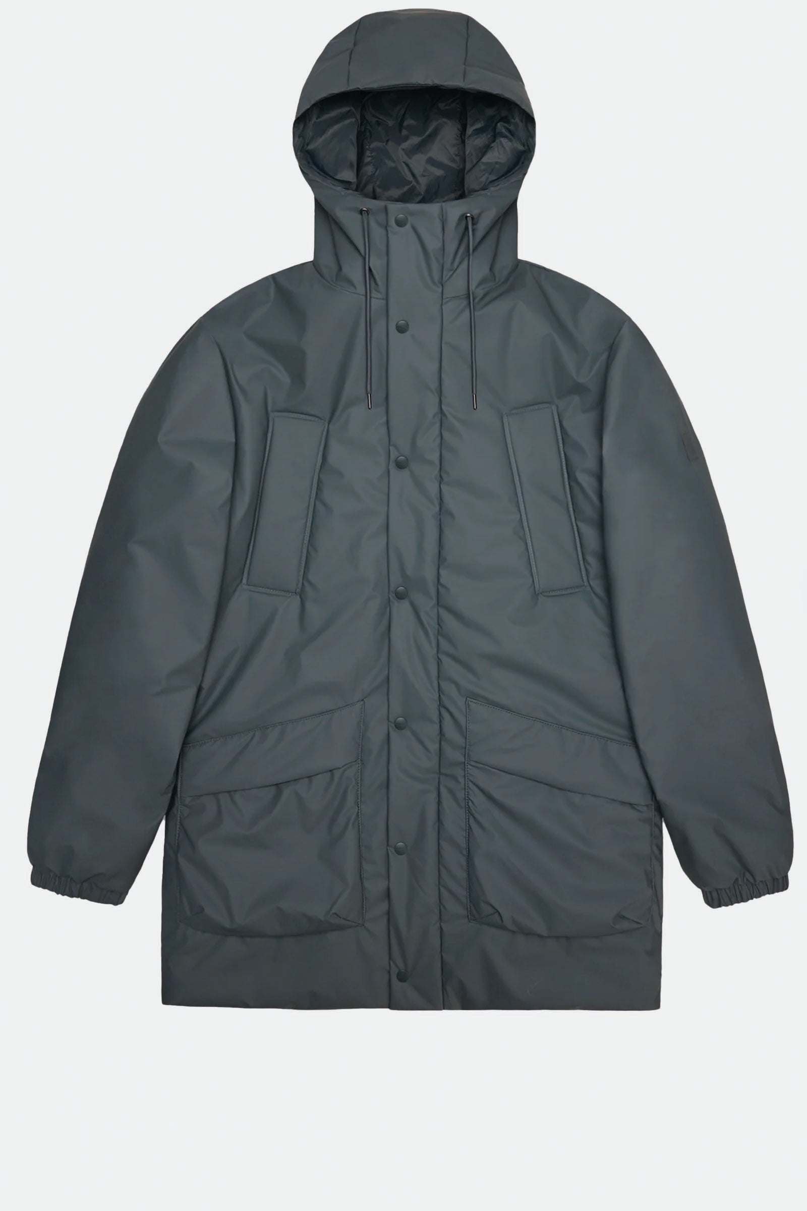 Rains Lohja Long Insulated Cargo Jacket Unisex Grigio - 1