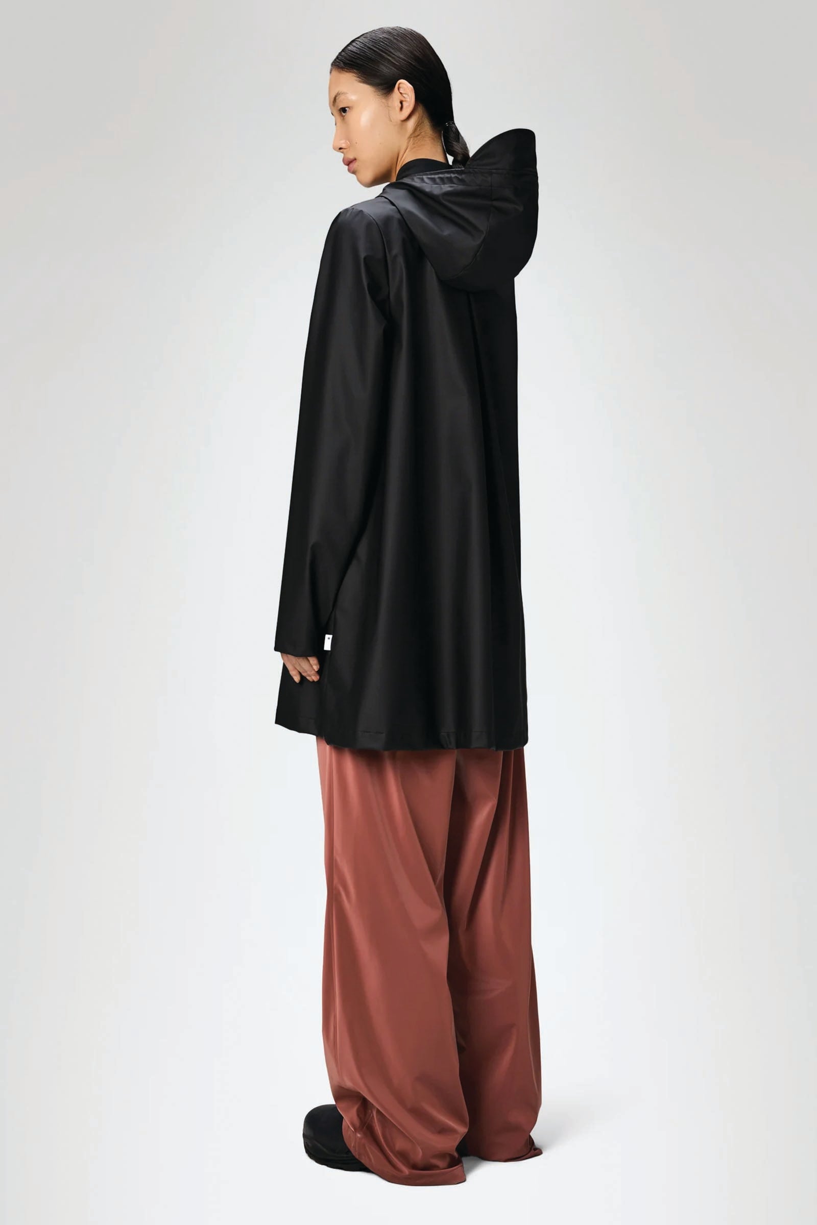  Rains A-line W Jacket Unisex Nero - 3