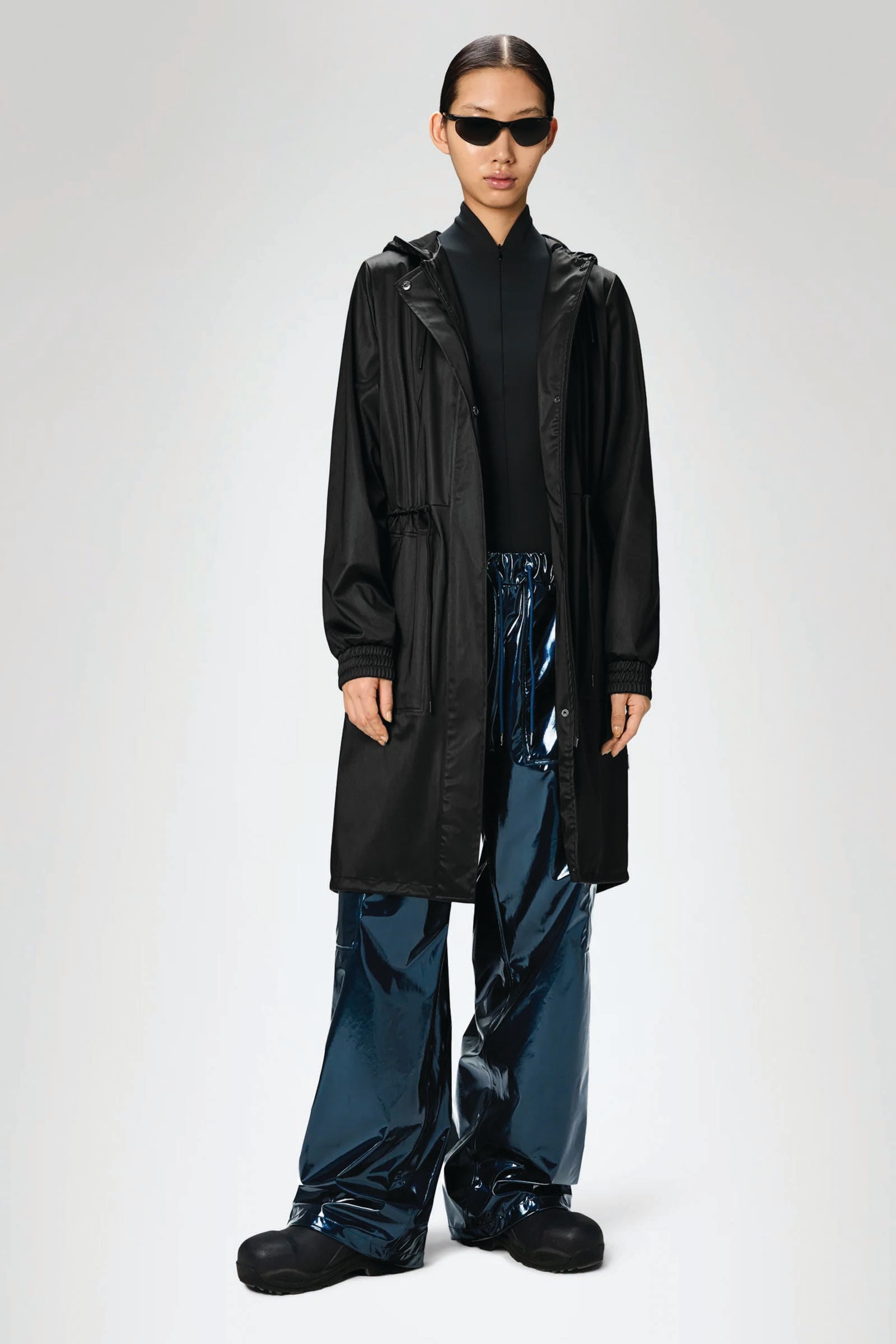  Rains String W Parka Unisex Nero - 4