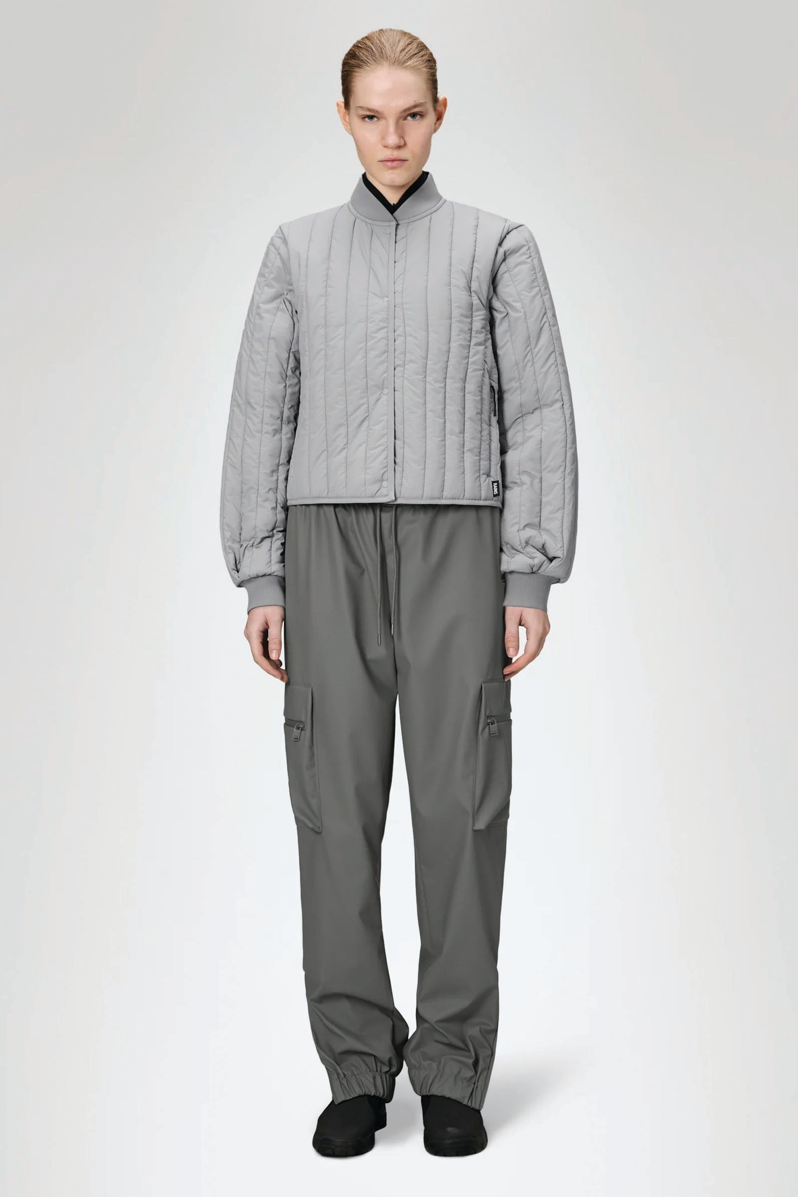  Rains Banja Liner Bomber W Jacket Unisex Grigio - 2