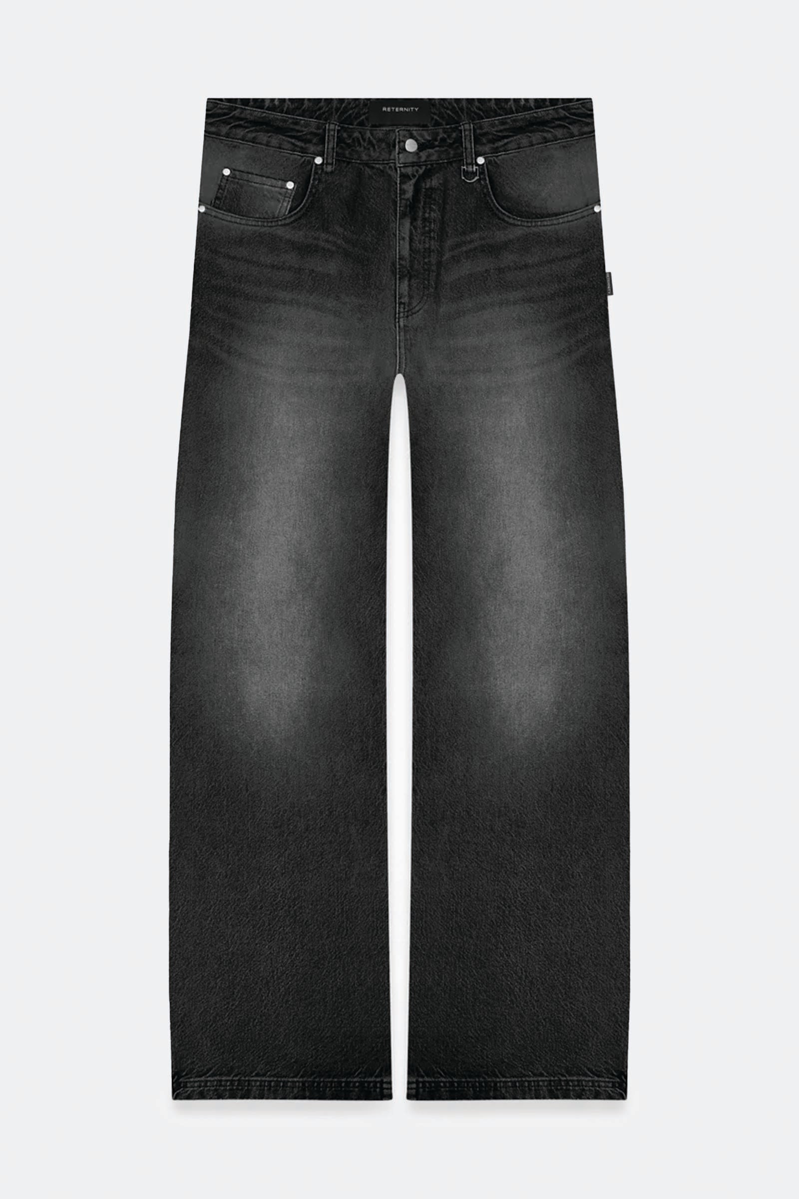  Reternity Essential Baggy Denim Unisex Nero - 1