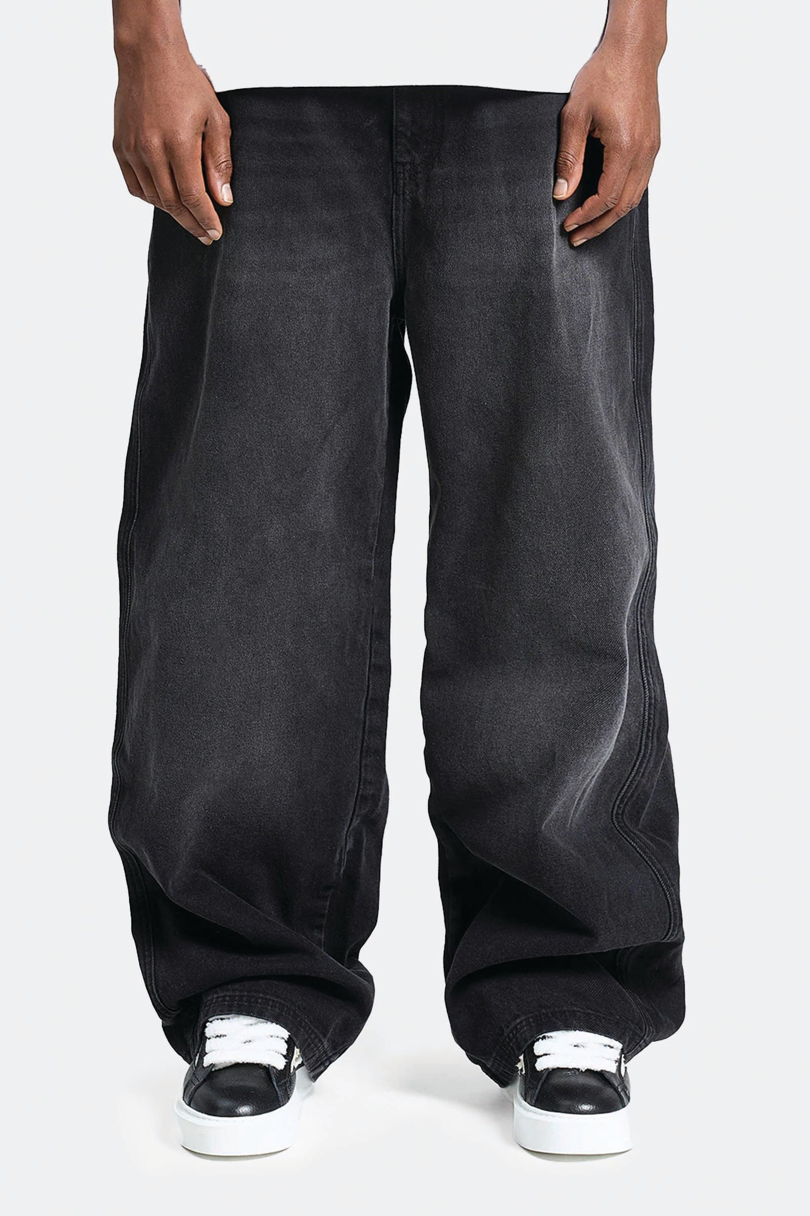  Reternity Essential Baggy Denim Unisex Nero - 2