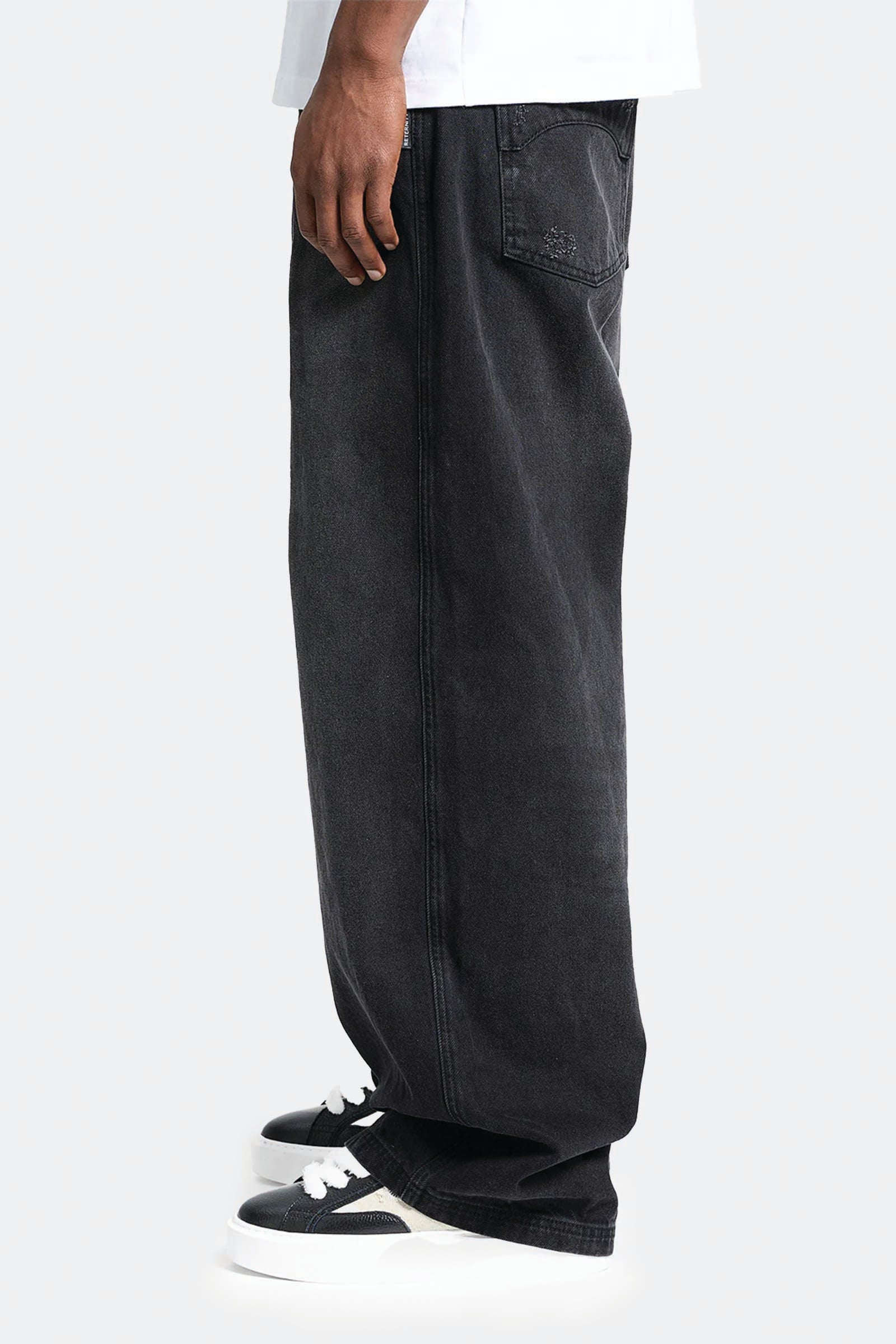  Reternity Essential Baggy Denim Unisex Nero - 3