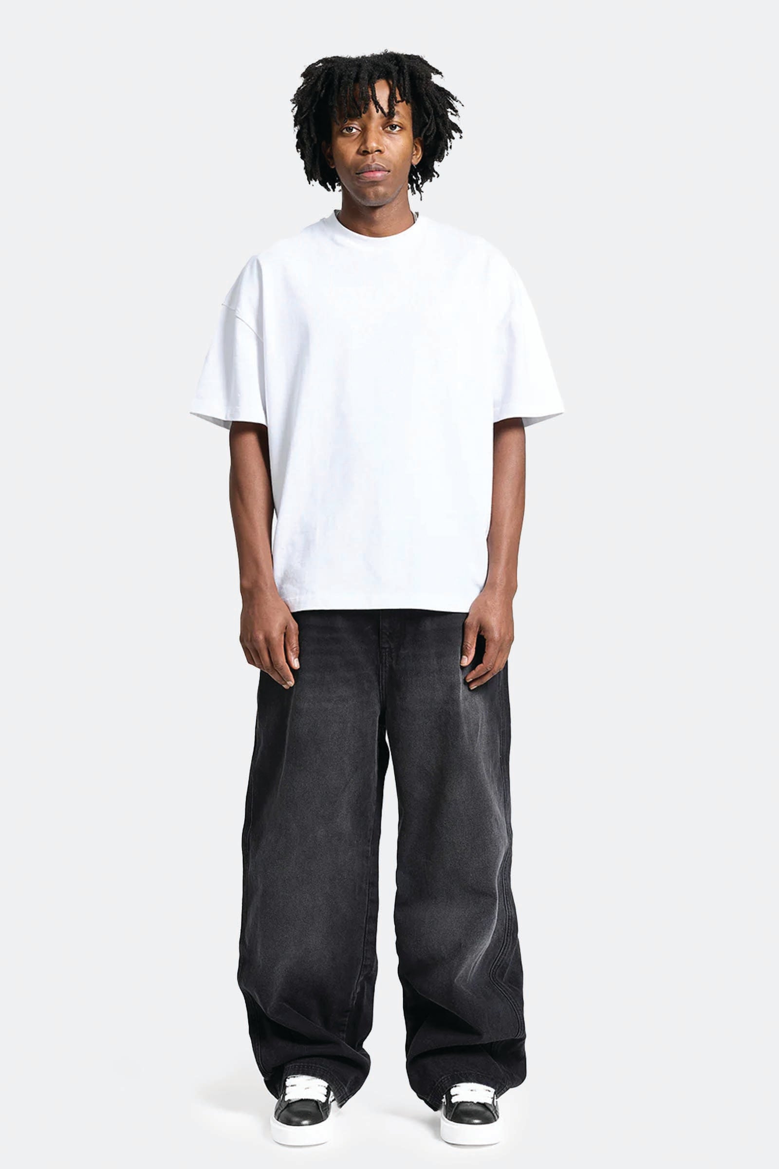  Reternity Essential Baggy Denim Unisex Nero - 5