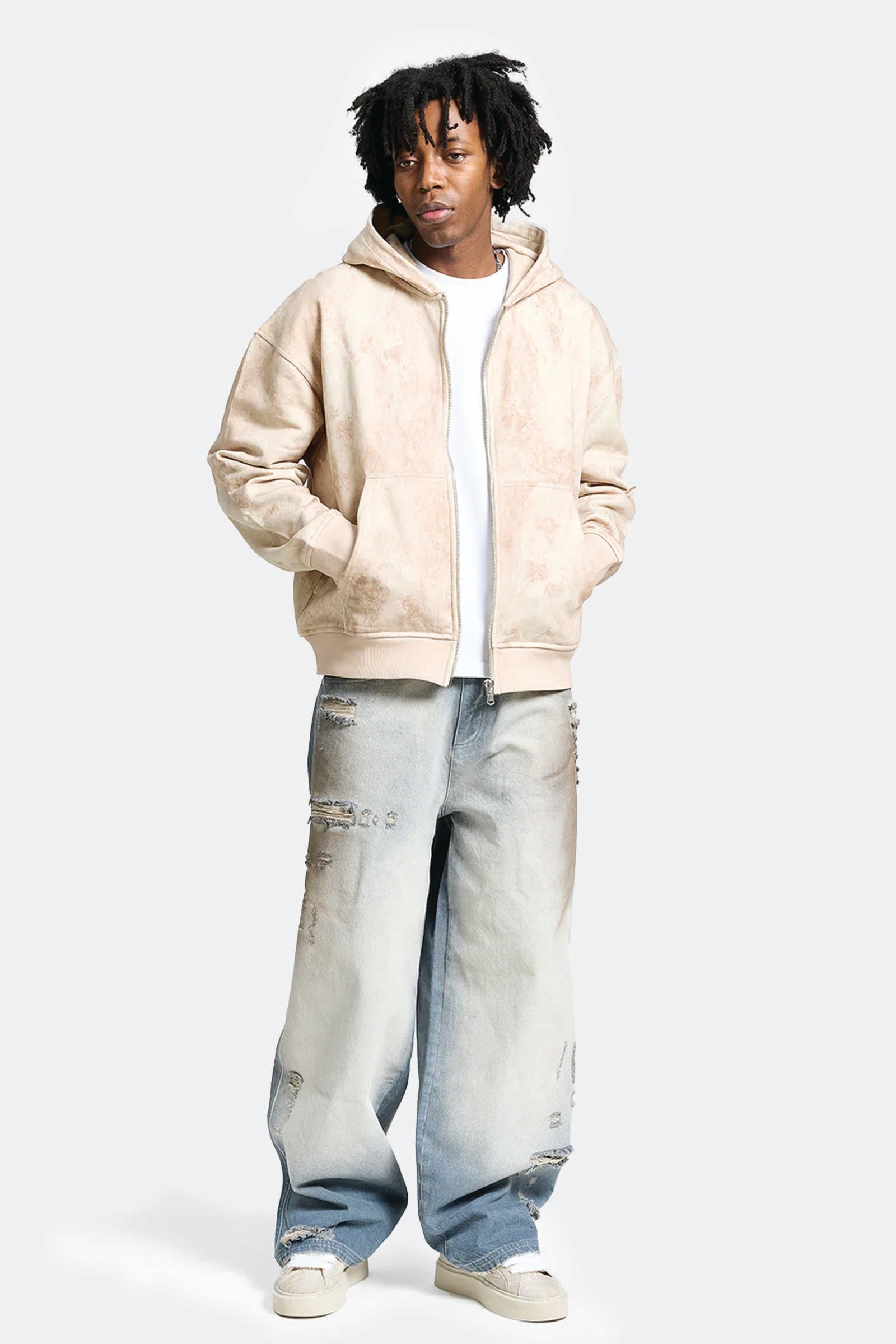  Reternity Déliria Zip Hoodie Marrone Unisex Sabbia - 4