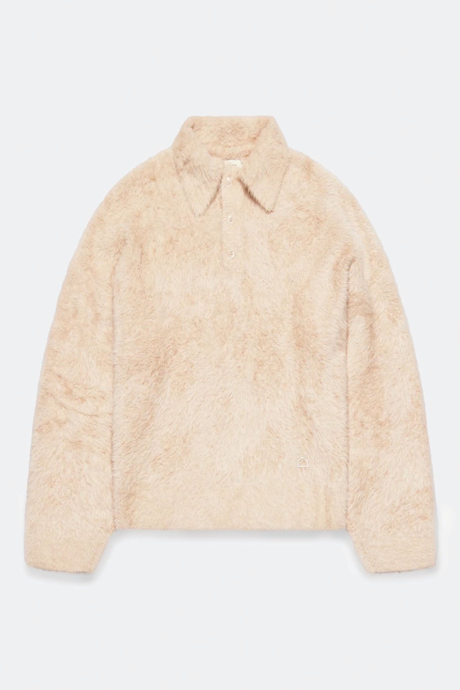  Reternity Clair Furry Knit Polo Marrone Unisex Sabbia - 1