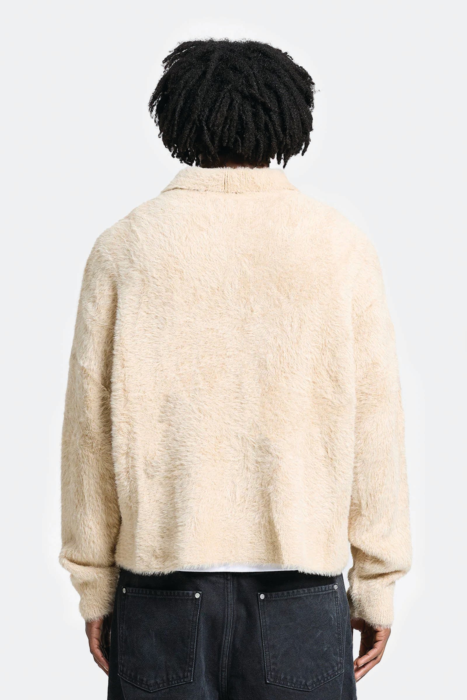  Reternity Clair Furry Knit Polo Marrone Unisex Sabbia - 3