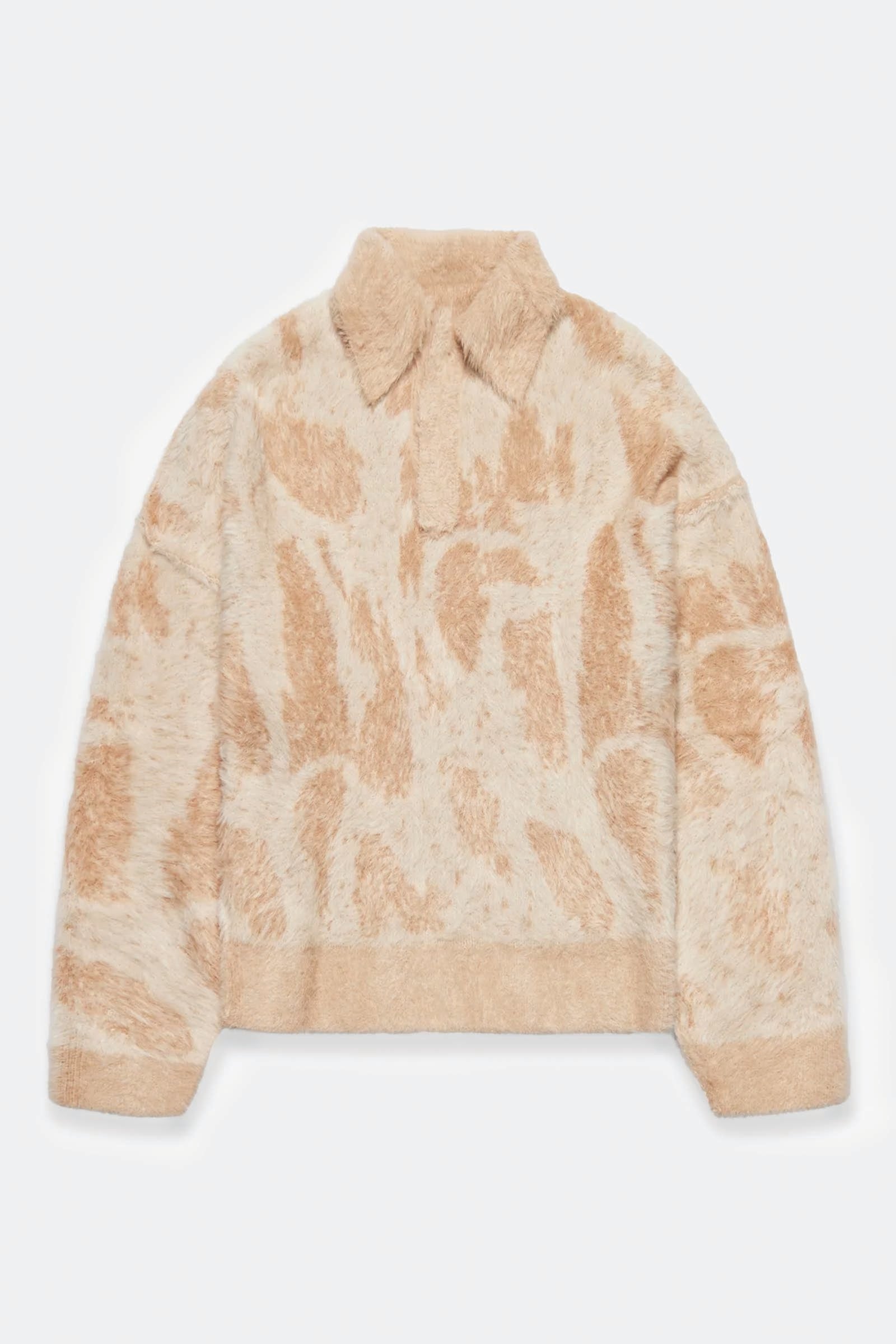  Reternity Clair Furry Knit Polo Marrone Unisex Sabbia - 4