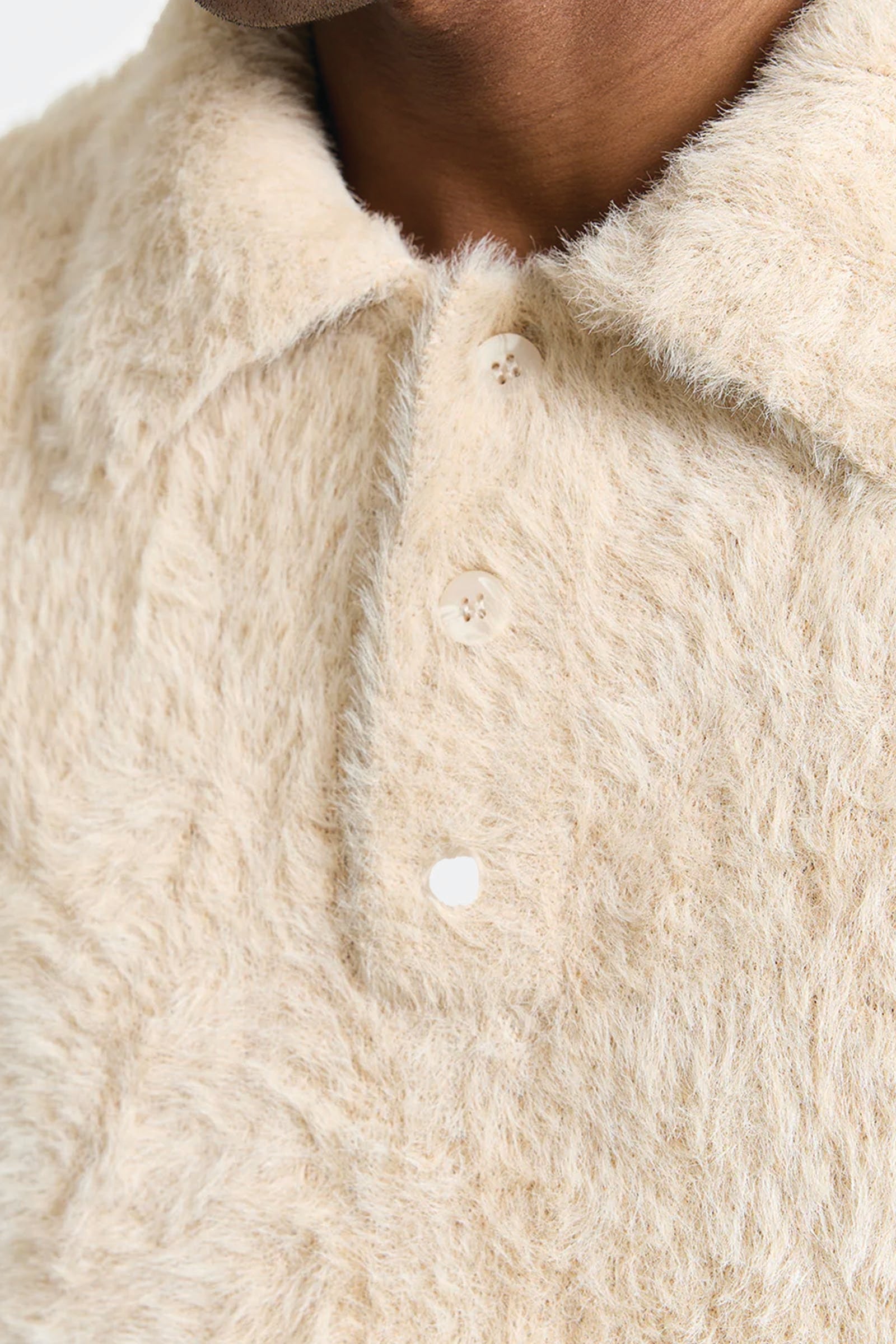  Reternity Clair Furry Knit Polo Marrone Unisex Sabbia - 6