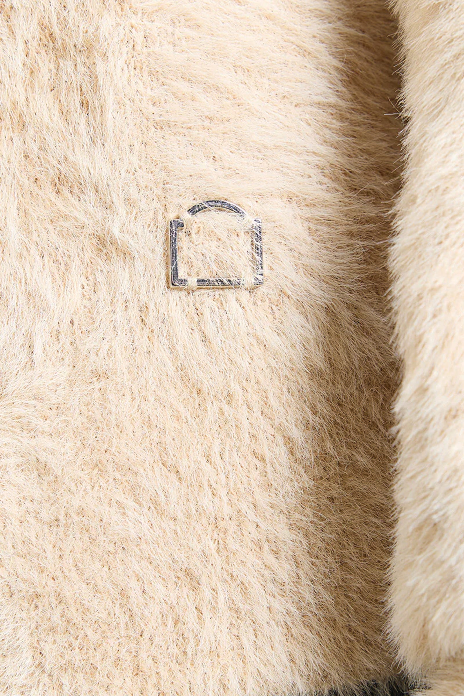  Reternity Clair Furry Knit Polo Marrone Unisex Sabbia - 7