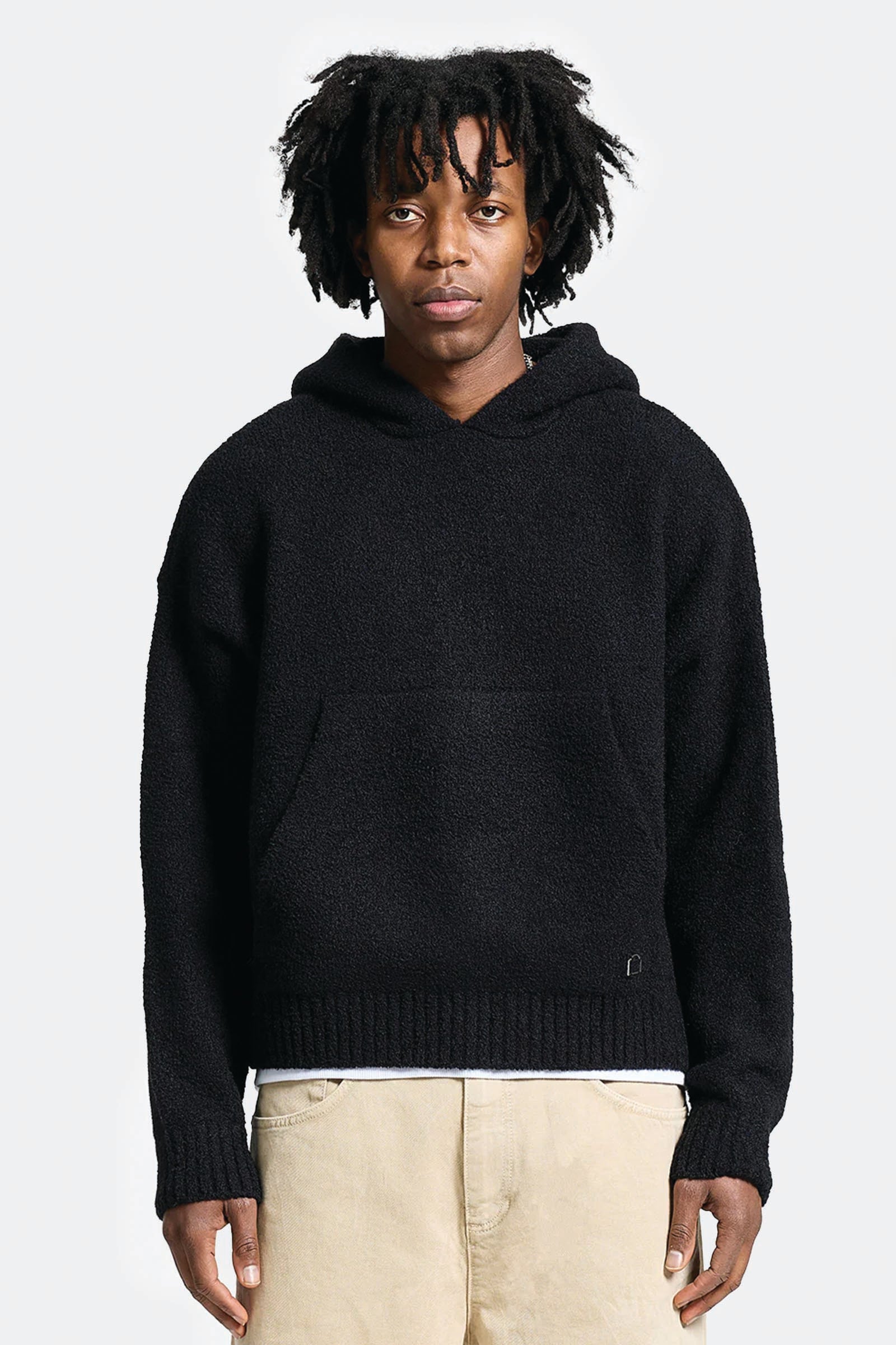  Reternity Iris Knit Hoodie Unisex Nero - 2