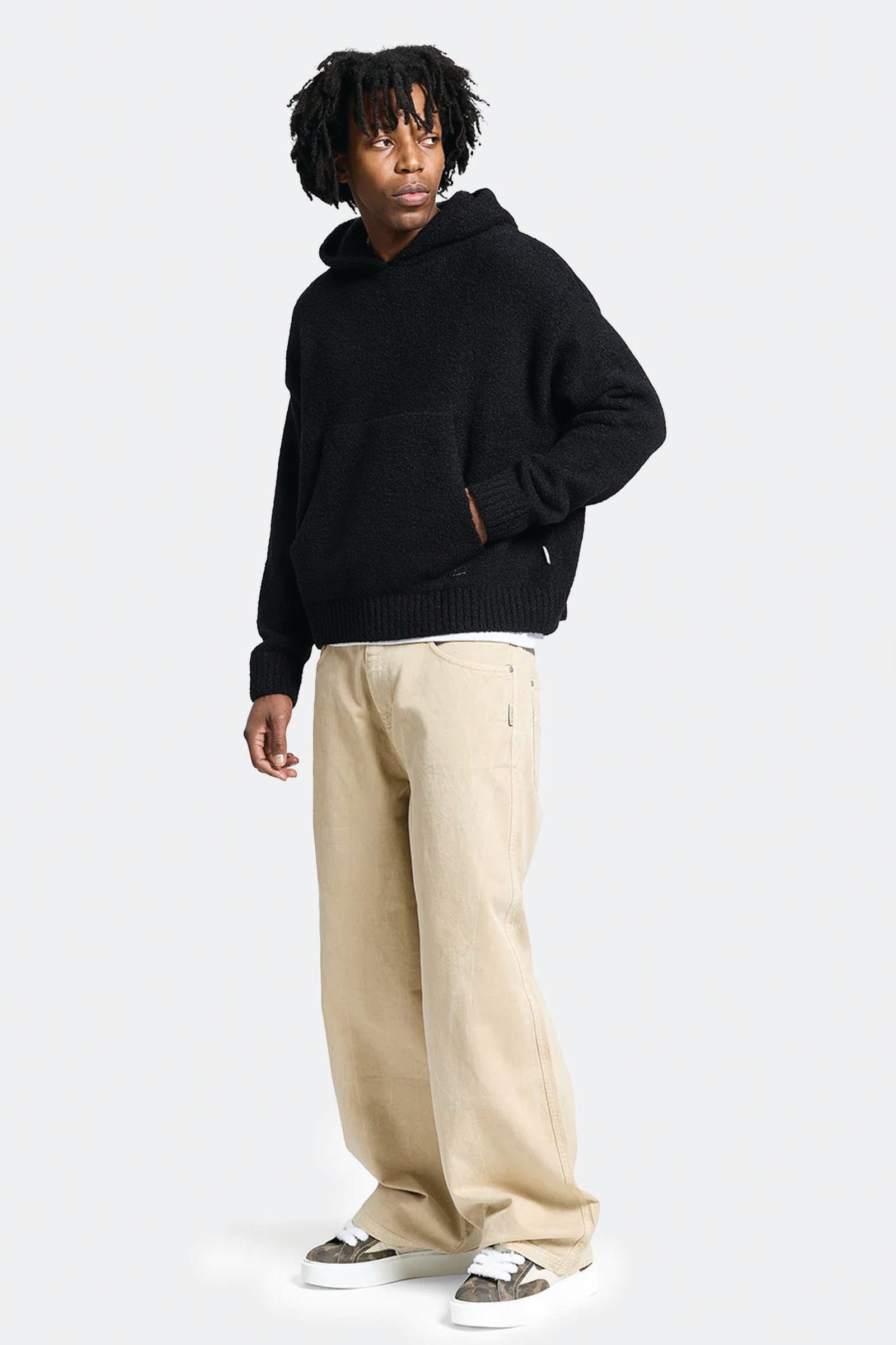  Reternity Iris Knit Hoodie Unisex Nero - 4