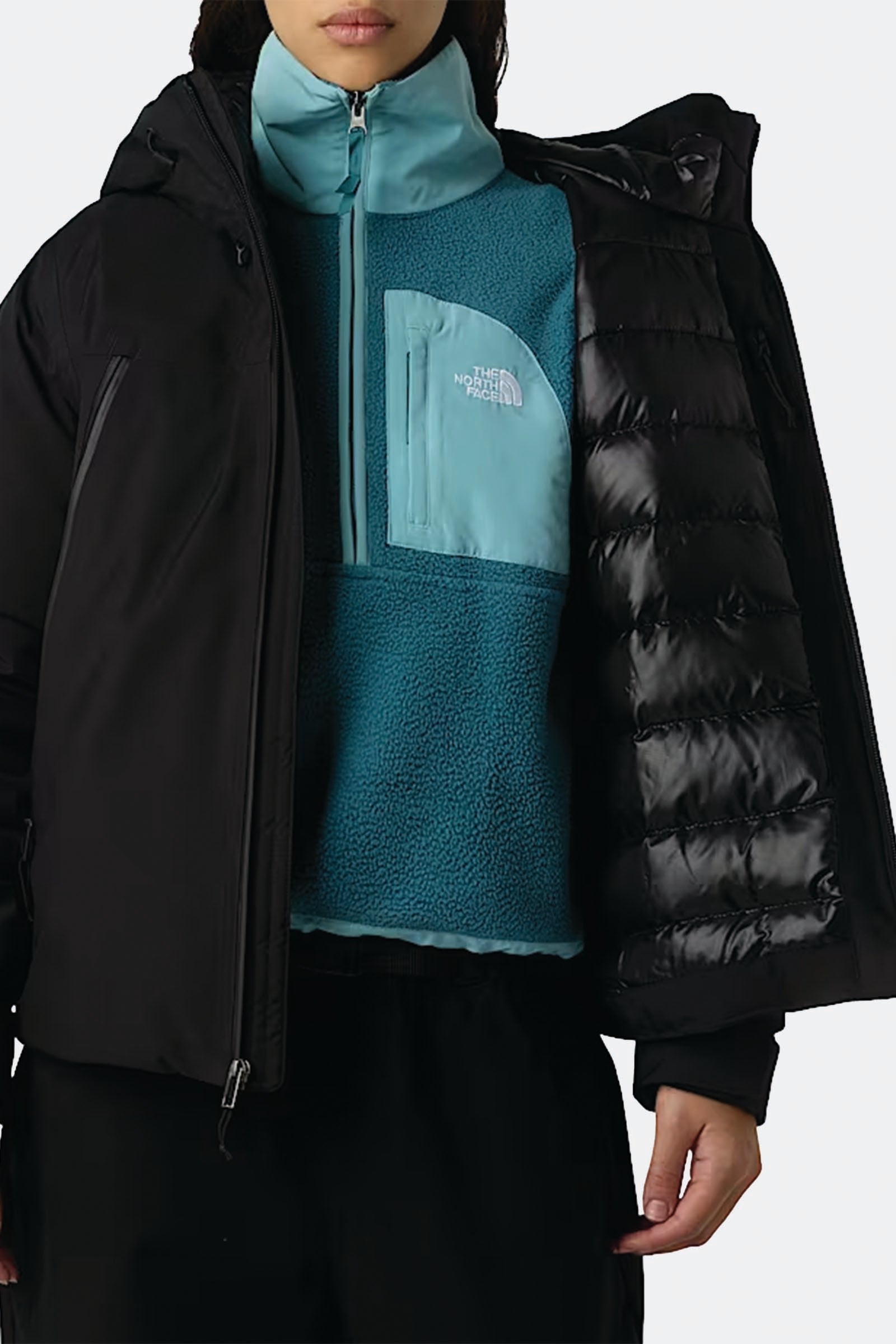  The North Face Range Down Hooded Jacket Unisex Nero - 4