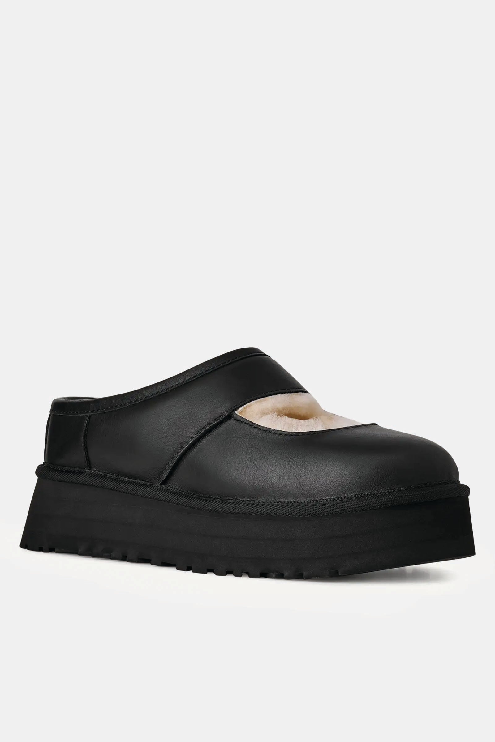  Ugg Mary Jane Bea Leather Donna Nero - 2