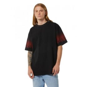 Vision Of Super  Red Negative Flames Black T-shirt
