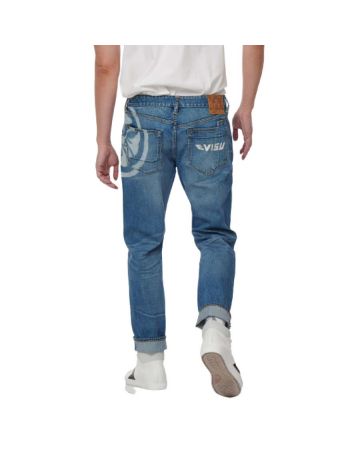Evisu Deconstructed Jeans With Printed Kamon